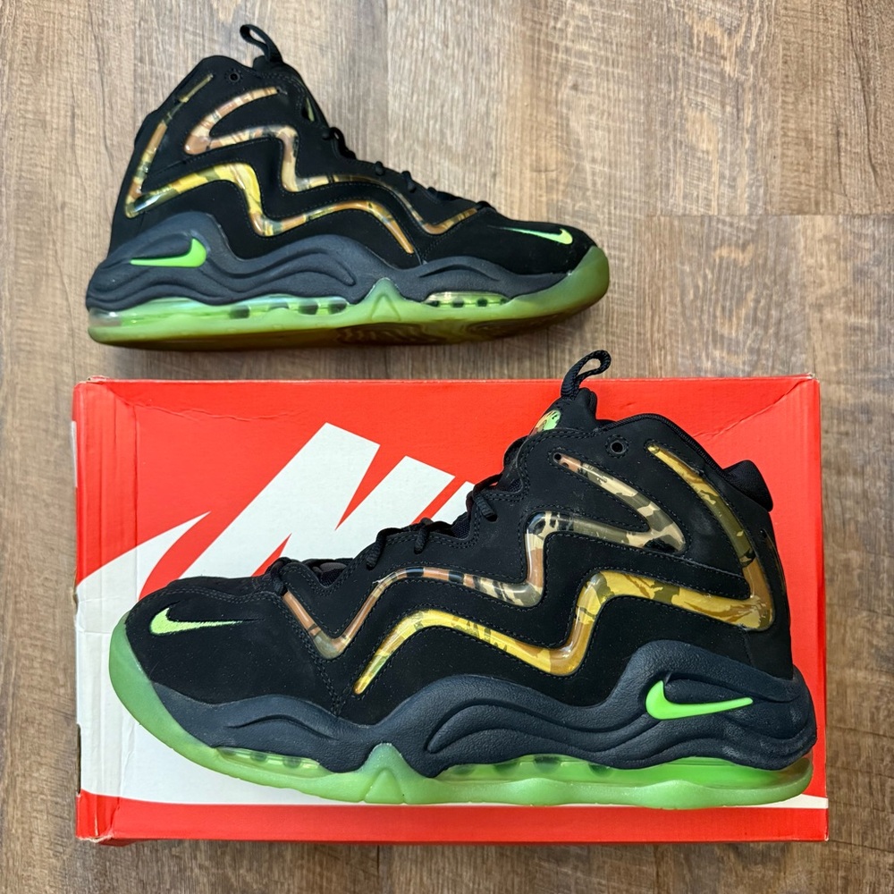 Nike Air Pippen 1 Black Camo Flash Lime Green